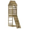 vidaXL Casa de juegos con pared escalada de madera impregnada de pino