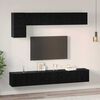 vidaXL Conjunto de mueble de TV 5 pcs Roble Negro Madera de ingeniería