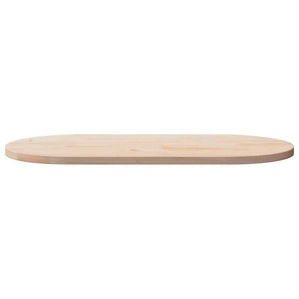 vidaXL Tablero de mesa 110x55x2,5 cm Madera maciza de pino ovalada