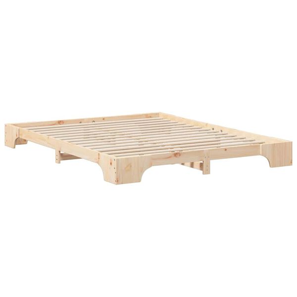 vidaXL Estructura de cama Marrón 160 x 210 cm Madera de pino macizo