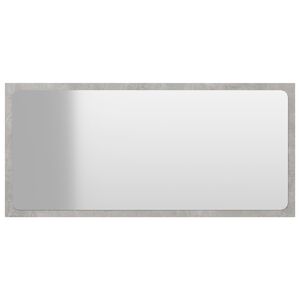 vidaXL Espejo de ba&ntilde;o madera contrachapada gris hormig&oacute;n 80x1,5x37 cm