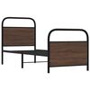 vidaXL Estructura de cama sin colch&oacute;n 75x190 cm madera marr&oacute;n roble