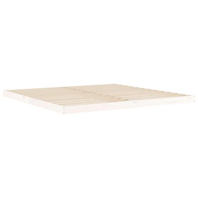 vidaXL Estructura de cama de madera maciza de pino blanco 200x200 cm