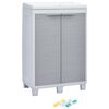 vidaXL Cubo de basura para jard&iacute;n con 3 bolsas gris claro 65x38x102cm