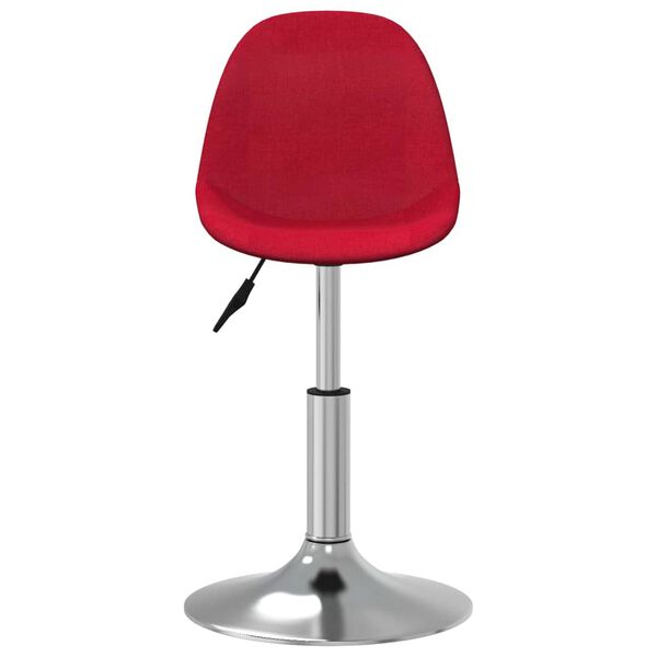 vidaXL Sillas de comedor giratorias 2 unidades tela rojo tinto