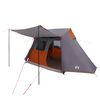 vidaXL Tienda de campa&ntilde;a tipo t&uacute;nel Gris y naranja 475 x 220 x 192 cm