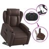 vidaXL Sill&oacute;n reclinable elevable cuero sint&eacute;tico marr&oacute;n