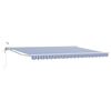vidaXL Toldo Retr&aacute;ctil El&eacute;ctrico Azul y 4,5 x 3,5 m