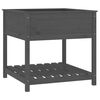 vidaXL Jardinera con estante madera maciza pino gris 82,5x82,5x81 cm