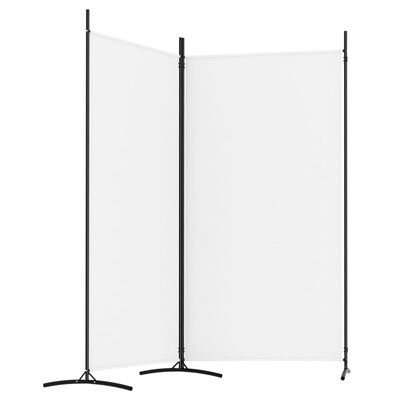 vidaXL Biombo divisor de 2 paneles de tela blanco 175x180 cm