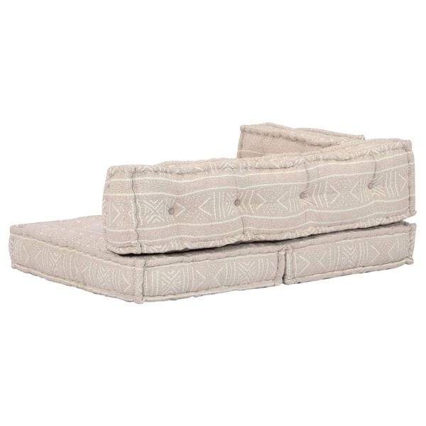 vidaXL Puff Tela Beige