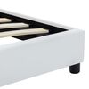 vidaXL Estructura de cama sin colchón cuero sintético blanco 140x200cm