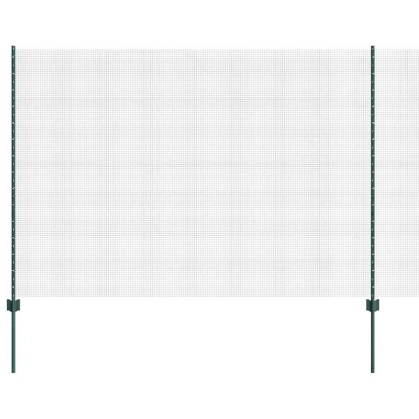vidaXL Valla con Poste Verde 1,6 x 25 m Acero y PVC