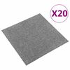 vidaXL Alfombra 20 pcs Gris 50 x 50 cm 100% Polipropileno