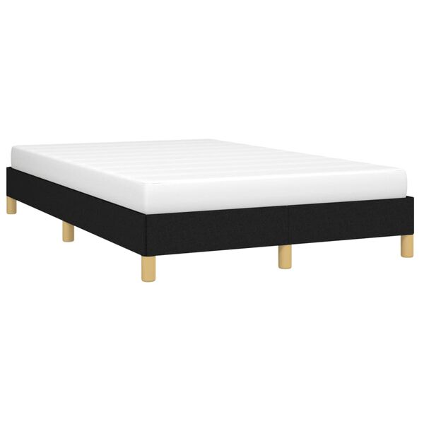 vidaXL Estructura de cama sin colch&oacute;n tela negro 120x190 cm