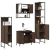 vidaXL Set de muebles ba&ntilde;o 4 pzas madera contrachapada roble marr&oacute;n