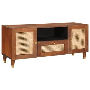 vidaXL Mueble de TV Marr&oacute;n 105 x 33,5 x 46 cm Madera de mango maciza