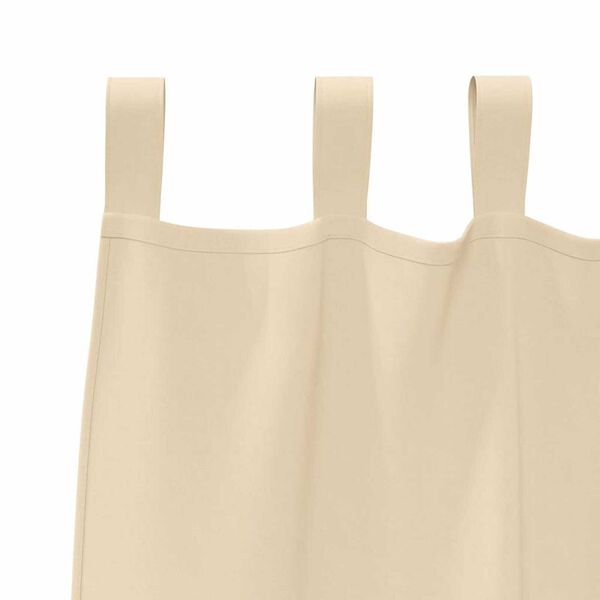 vidaXL Cortinas Opacas con Anillas 2 pcs Crema 245 x 140 cm Poli&eacute;ster