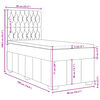 vidaXL Cama box spring con colch&oacute;n tela marr&oacute;n oscuro 90x190 cm