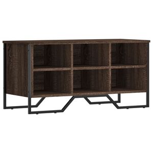 vidaXL Zapatero de madera de ingenier&iacute;a marr&oacute;n roble 90x38x45,5 cm
