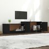 vidaXL Mueble de TV madera contrachapada negro 158,5x36x45 cm