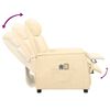 vidaXL Sillón de masaje eléctrico cuero sintético crema