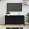 vidaXL Gabinete de TV con caj&oacute;n Roble Negro 100 x 36 x 49.5 cm