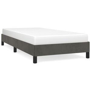 vidaXL Estructura de cama sin colch&oacute;n terciopelo gris oscuro 90x190 cm