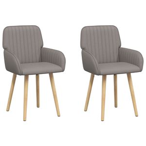 vidaXL Sillas de comedor 2 uds. Tela Topo 56,5 x 50 x 87,5 cm