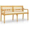 vidaXL Banco Batavia coj&iacute;n color crema madera maciza de teca 150 cm