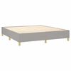vidaXL Cama box spring con colch&oacute;n tela gris claro 160x200 cm