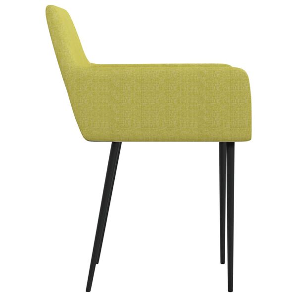 vidaXL Sillas de comedor 2 unidades de tela verde