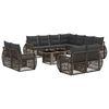 vidaXL Conjunto de sof&aacute;s de jard&iacute;n 12 uds. Gris y Gris Oscuro