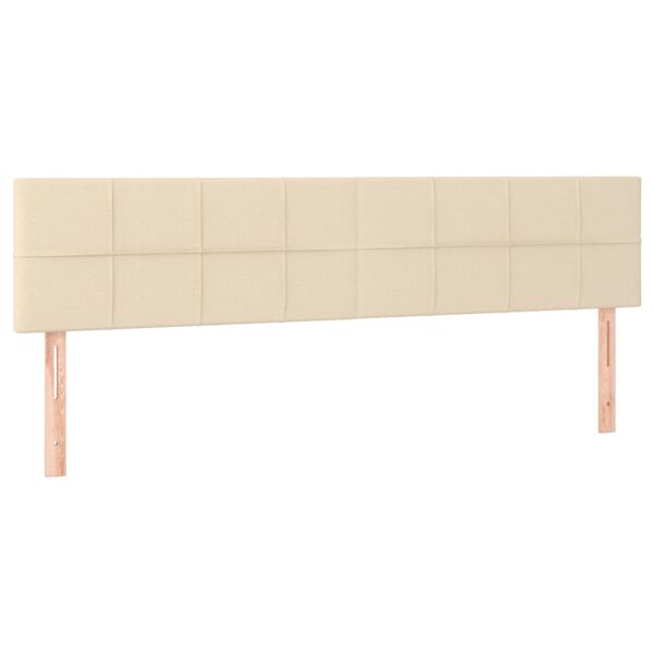vidaXL Cabeceros tela crema 180x5x78/88 cm