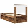 vidaXL Estructura de cama con cabecera Madera vieja 75 x 190 cm