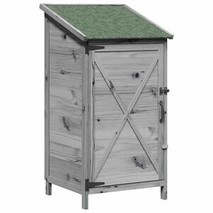 vidaXL Cobertizo de Jard&iacute;n Gris 59,5 x 56 x 113,5 cm
