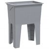 vidaXL Fregadero de lavadero de resina gris 59x41x75 cm