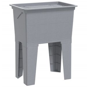vidaXL Fregadero de lavadero de resina gris 59x41x75 cm