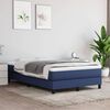 vidaXL Cama box spring con colch&oacute;n tela azul 120x190 cm