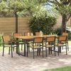 vidaXL Conjunto de Comedor de Jard&iacute;n 9 pcs Negro