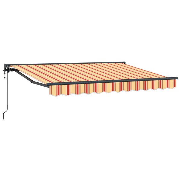 vidaXL Toldo Retr&aacute;ctil El&eacute;ctrico Amarillo, Naranja y 3,5 x 2 m