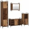 vidaXL Juego de Muebles de Ba&ntilde;o 4 uds. Madera envejecida