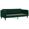 vidaXL Sof&aacute; cama sin colch&oacute;n terciopelo verde oscuro 80x200 cm