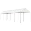 vidaXL Cenador con techo polietileno blanco 11,15x2,28x2,69 m