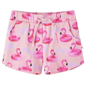Pantalones cortos infantiles con cord&oacute;n rosa claro 92