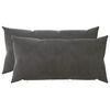 vidaXL Funda de almohada 2 pcs HEERLEN Gris oscuro 40 x 70 cm