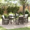 vidaXL Conjunto de Comedor de Jard&iacute;n 5 pcs Marr&oacute;n rat&aacute;n sint&eacute;tico