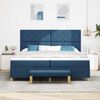 vidaXL Cama tipo Box Spring con colch&oacute;n Azul 200 x 200 cm tela