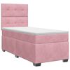 vidaXL Cama box spring con colch&oacute;n Rosa 90 x 200 cm Terciopelo