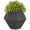 vidaXL Jardinera 2 pcs Negro 75 x 75 x 60 cm Acero